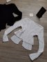 Ново жестоко бяло пуловерче на различни дължини на намаление