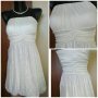 Кокетна бяла рокля 👗💎XS, S, М👗💎арт.110