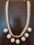 Колие с бели перли , снимка 1 - Колиета, медальони, синджири - 43941132