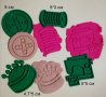 4 бр шивашки копче макара шевна машина игленик печат щампа за сладки бисквитки тесто пластмасов, снимка 1 - Форми - 28513241
