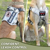 Belababy мека регулируема кучешка жилетка за обучение, сив камуфлаж,XL, снимка 3 - За кучета - 43307591