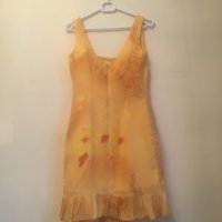 Лятна рокля (жълта), стил 90-те, българско производство, 20 лв, снимка 2 - Рокли - 40483854