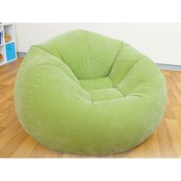 Цветно надуваемо ергономично креслo, Intex, 107 х 104 х 69 cm., Зелено, снимка 1 - Дивани и мека мебел - 28411507