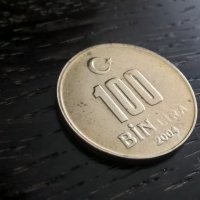 Монета - Турция - 100 000 лири | 2004г., снимка 1 - Нумизматика и бонистика - 28291929