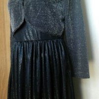Нова сребриста черна рокля INFLUX  👗🍀S, M🍀👗  код 008 , снимка 2 - Рокли - 26816423