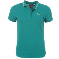 Блузка с якичка в лилаво,цикламено и зелено" Lonsdale " с къс ръав,внос от Англи, снимка 5 - Тениски - 26570622
