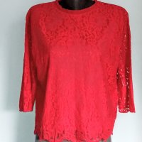 Дантелена блуза "Н&М"® / голям размер, снимка 1 - Блузи с дълъг ръкав и пуловери - 26556148