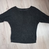 Сребриста блуза тънко плетиво Amisu, снимка 2 - Блузи с дълъг ръкав и пуловери - 35643826