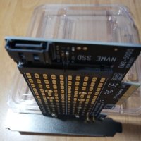адаптер/преходник PCIe to NVMe/SATA/NGFF, снимка 3 - Твърди дискове - 28512354