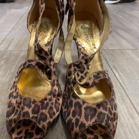 Уникални нови секси леопардови официални сандали на висок ток 40.5 номер , снимка 3 - Сандали - 36969249