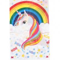 Вълшебният Еднорог unicorn найлонова покривка за парти рожден ден, снимка 1 - Покривки за маси - 33304718