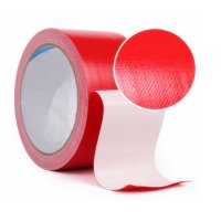 Армирана Червена лента, Червено тиксо за брезент 20 метра х 50мм , снимка 1 - Аксесоари и консумативи - 43009888