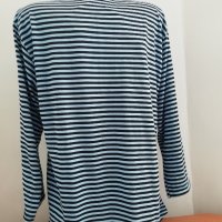 Нова блуза на сини и черни ленти, снимка 3 - Блузи с дълъг ръкав и пуловери - 38323045