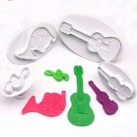 Музикални нота ключ Сол китара цигулка тромпет пластмасови резци с бутало форми форма резец