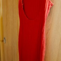 Червена къса рокля, нова, снимка 1 - Рокли - 43925019