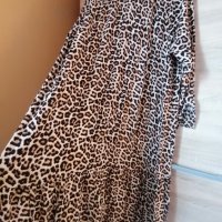 H&M дълга рокля с тигров принт, снимка 2 - Рокли - 37819697