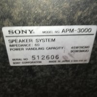 SONY APM-3000 MADE IN JAPAN-ВНОС SWISS 2901241558, снимка 4 - Тонколони - 44031339