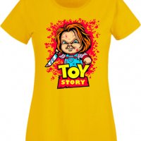 Дамска Тениска Toy Story Chucky Изненада,Повод,Подарък,Празник, снимка 3 - Тениски - 37639266
