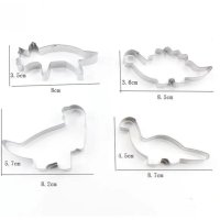Метални резци за сладки Динозаври - 4 бр/к-кт, снимка 2 - Форми - 43876743