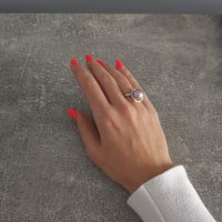 Сребърен пръстен с красива перла, снимка 2 - Пръстени - 34981220