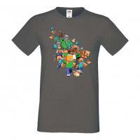 Мъжка тениска майнкрафт Minecraft 3,Minecraft,Игра,Забавление,подарък,Изненада,Рожден Ден., снимка 5 - Тениски - 36495038