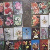 Лот от 35 бр. пощенски картички с цветя*, снимка 3 - Филателия - 28428369