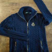 LAUREN RALPH LAUREN Full Zip Cable Knit Crest Sweaterого - страхотен дамски пуловер , снимка 7 - Блузи с дълъг ръкав и пуловери - 43048405