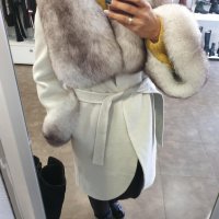Дамско луксозно палто кашмир вълна лисица код 107, снимка 1 - Палта, манта - 38300775