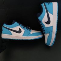 Nike Air Jordan 1 Low unc сини обувки маратонки размер 43 номер 42 налични маратонки нови ниски, снимка 8 - Маратонки - 39190651