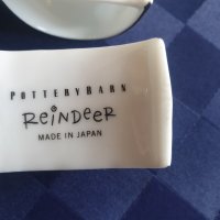 Порцеланови рингове за салфетки- Рottery barn reindeer made in japan, снимка 6 - Сервизи - 44115870