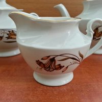 руски  порцелан чайник  захарница латиера , снимка 4 - Антикварни и старинни предмети - 27021724