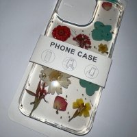Калъфче за телефон iPhone 13  pro с истински цветя вградени, снимка 1 - Калъфи, кейсове - 38979718