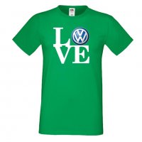 Мъжка тениска VW Volkswagen LOVE, снимка 3 - Тениски - 32834486