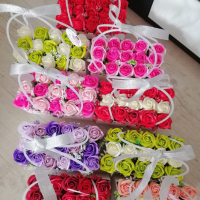 Чантички с 15 вечни сапунени рози. , снимка 2 - Декорация за дома - 44843810