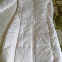 Чудесно  бяло дълго, топло яке, с,м размер , снимка 1 - Якета - 42958929