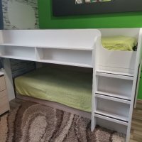 Детско Двуетажно легло, единично, снимка 1 - Мебели за детската стая - 38224156