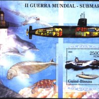 Чист блок Подводници 2005 от Гвинея-Биссау, снимка 1 - Филателия - 32840843