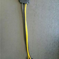 SATA захранващ кабел 15-пинов мъжки към 6P-H (PCI Express), снимка 2 - Кабели и адаптери - 32557705