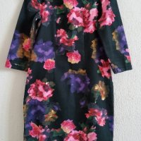 Красива рокля с акварелен флорален десен, снимка 4 - Рокли - 37765302