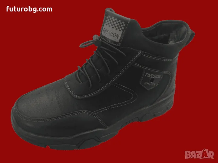 Черни водоустоичиви боти унисекс модел с цип, снимка 1