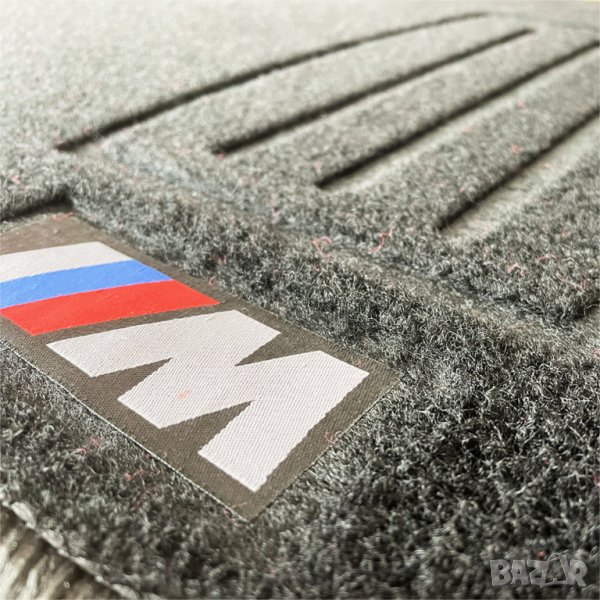 стелки текстилни авто стелки за M power BMW E36 E39 E46 E60 E61 E90 E91 F10 F30 комплект черни 4броя, снимка 1