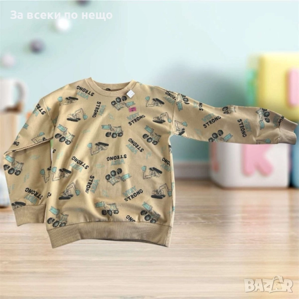 Детска Бежова Блузка С Дълъг Ръкав Код S247, снимка 1