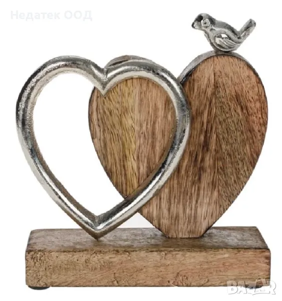 Декоративна украса сърце, 18x5x19.5см, снимка 1