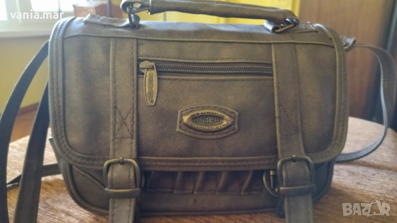 Чанта Daniel Ray от естествена кожа, сиво-кафяв цвят, снимка 1