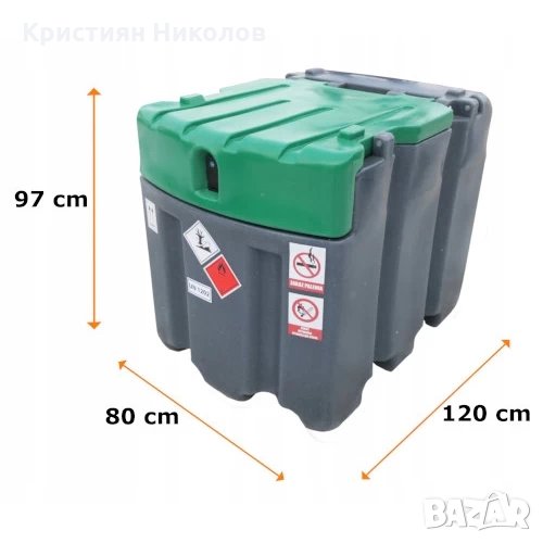 Мобилен резервоар за гориво с колонка без разходомер JFC - 600L, снимка 1