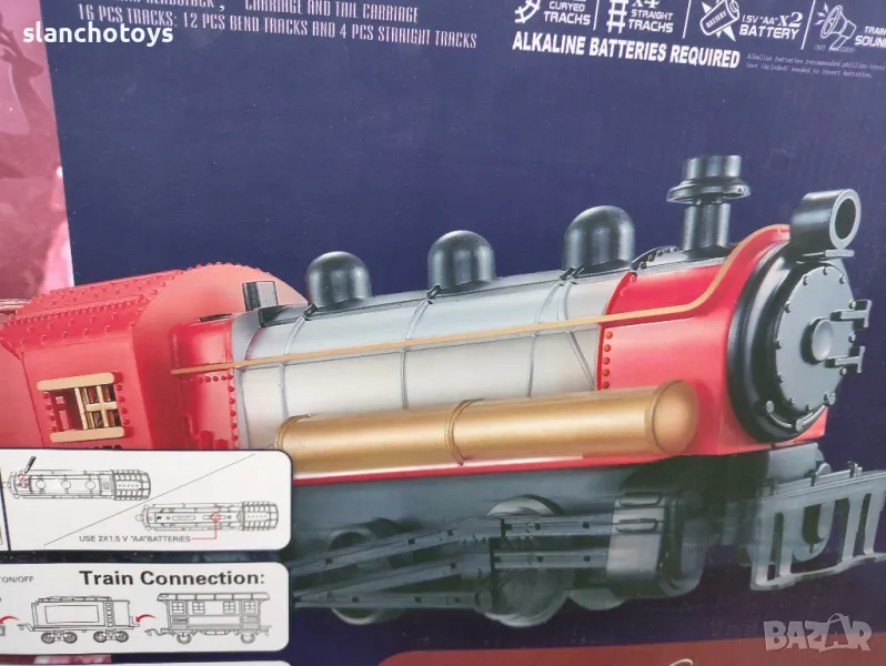 Влак с къщичка,със звук, снимка 1