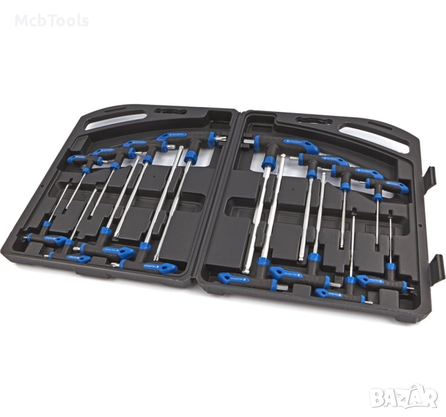 Комплект шестограми и торксове с ръкохватка 16 части STAHLMAYER, снимка 1