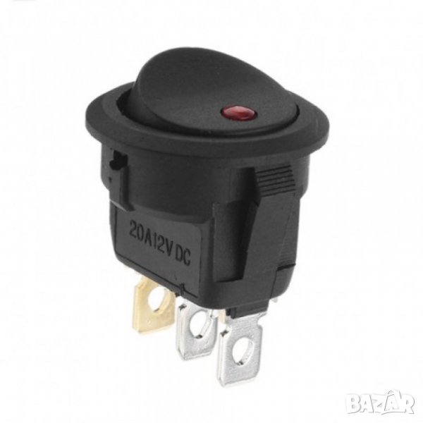 Rocker Switch with Red LED Light On/Off, снимка 1
