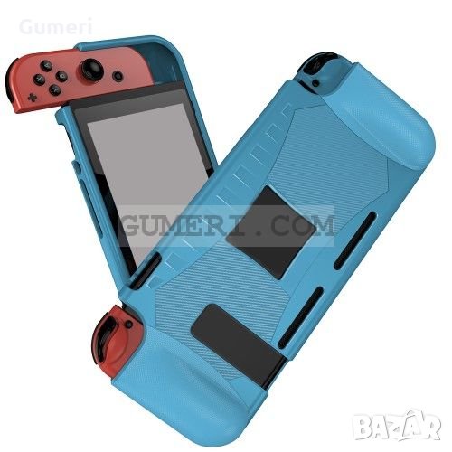 Nintendo Switch - Противоударен Силиконов Гръб - Син, снимка 1