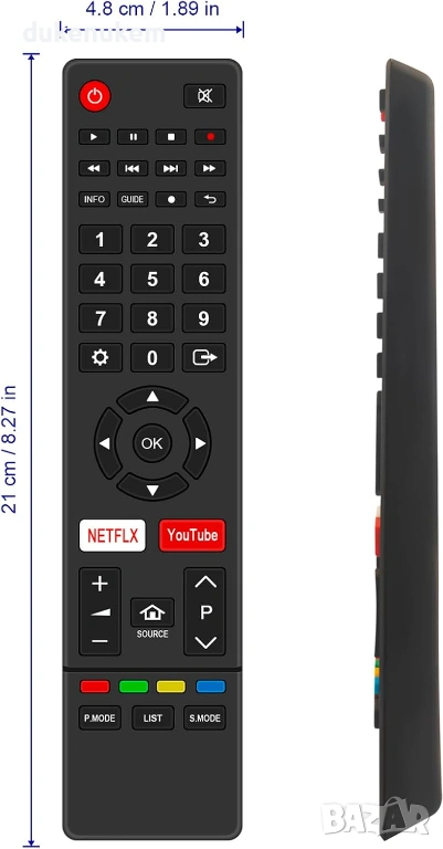 Дистанционно за Aiwa Smart HDTV (AW58B4K / AW50B4K / AW75B4K / AW65B4K), снимка 1